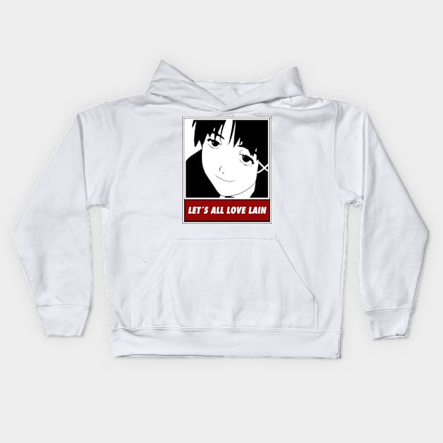 Let's All Love Lain Kids Hoodie by Rebellion10